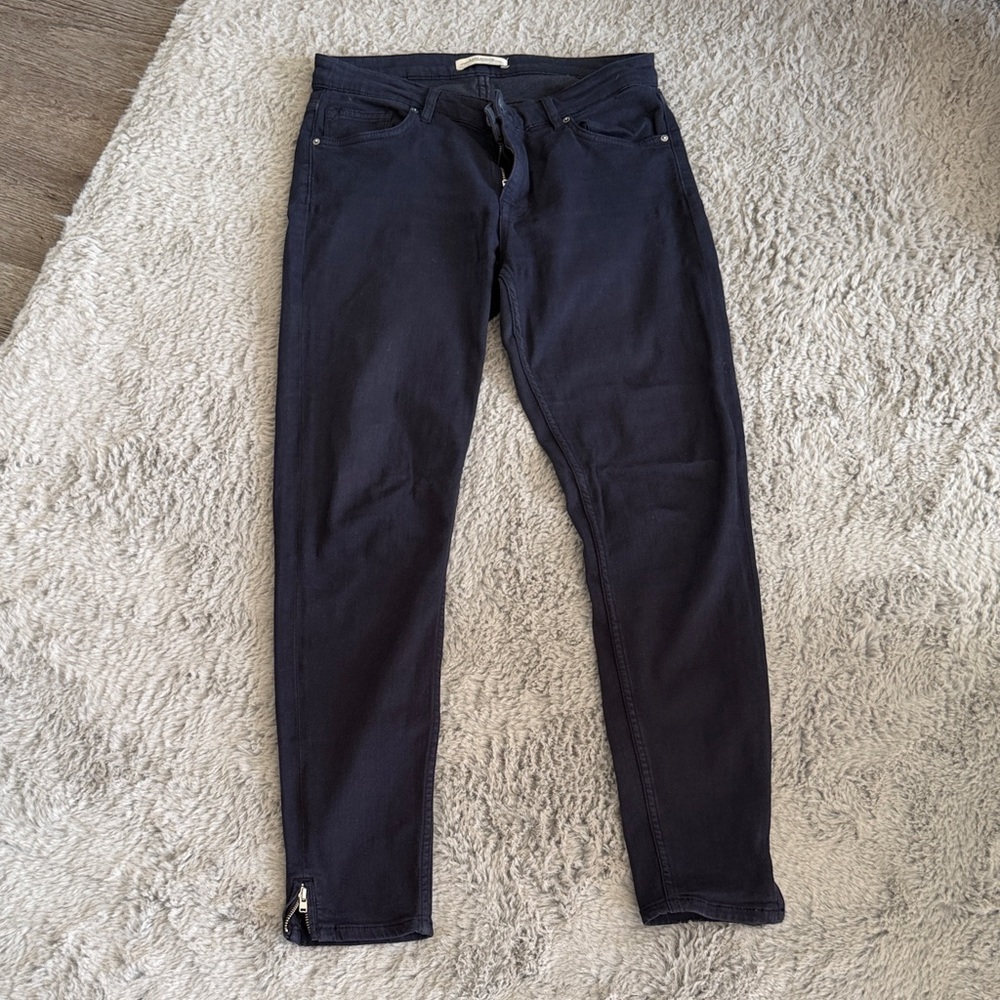 Zara Women's Skinny Jeans - Dark Blue
